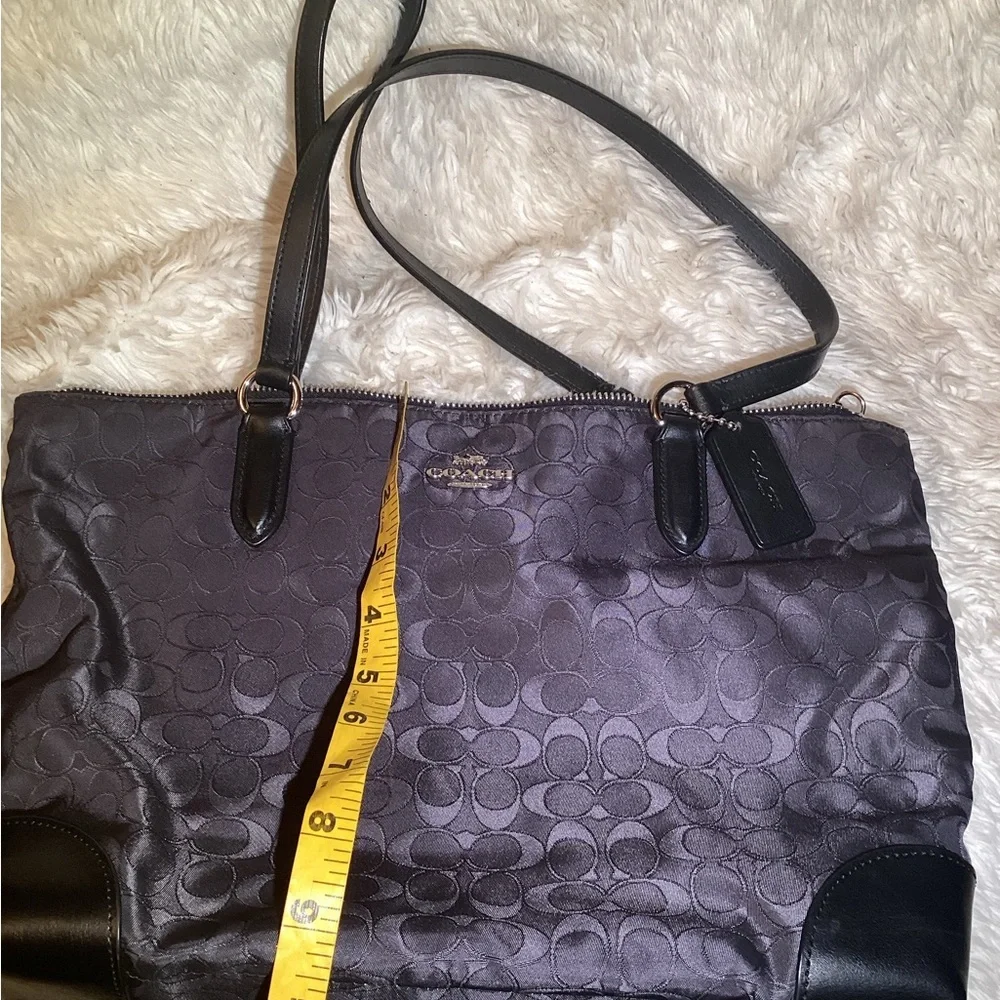Coach black signature shoulder bag